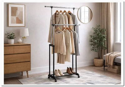 Вешалка напольная Halmar WU-11 (хром/черный)