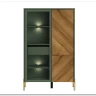 Витрина Siena REG1W1D/140 дымчатый зеленый/дуб вотан BRW