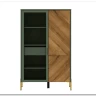 Витрина Siena REG1W1D/140 дымчатый зеленый/дуб вотан BRW