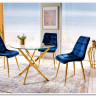 Стул кухонный Signal CHIC Velvet Bluvel 14 (серый/золотой)