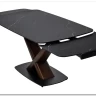 Стол BLANCO 160 MATT BLACK MARBLE SOLID CERAMIC / Орех, DISAUR