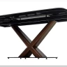Стол BLANCO 160 MATT BLACK MARBLE SOLID CERAMIC / Орех, DISAUR