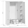 Купить Шкаф Кентаки SZF5D2S белый BRW  с доставкой по России по цене производителя можно в магазине Другая мебель в Алексеевке