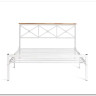 Купить Кровать Iris (mod.9311) дерево гевея/металл, 160*200 см (Queen bed), Белый (White) с доставкой по России по цене производителя можно в магазине Другая мебель в Алексеевке