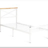 Купить Кровать Iris (mod.9311) дерево гевея/металл, 90*200 см (Single bed), Белый (White) с доставкой по России по цене производителя можно в магазине Другая мебель в Алексеевке