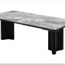 Стол АДАЖИО 240 (320) см MINERAL STONE NATURAL, керамика / Черный каркас
