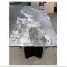 Стол АДАЖИО 240 (320) см MINERAL STONE NATURAL, керамика / Черный каркас