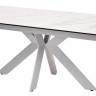 Стол BELLUNO 160 MARBLES KL-99 Белый мрамор матовый итальянская керамика/ белый каркас