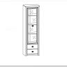 Витрина Koen REG1W2S ясень снежный BRW