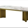 Стол АДАЖИО-2 240 (320) см ARCTIC OCEAN, керамика / Золотой каркас