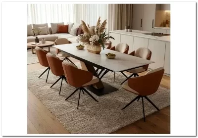 Стол обеденный Signal GENESIS 160 раскладной (белый/дуб)