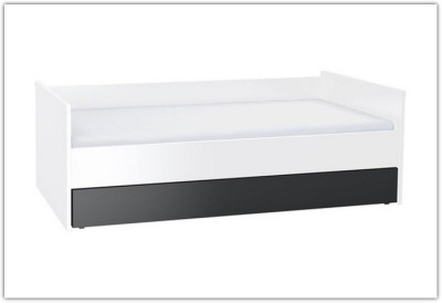 Диван-кровать 90Х200 с ящиком и поднимаемым стеллажом черная Young Users VOX