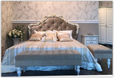 Кровать с мягким изголовьем 160*200 Romantic R416-K02-AG-B01